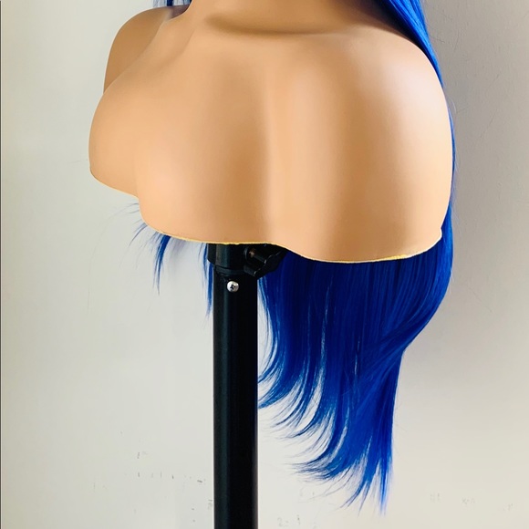 Royal Blue “Put On & Go” Synthetic Event Wig with Bangs 💙 NO FURTHER DISCOUNT - Picture 14 of 16